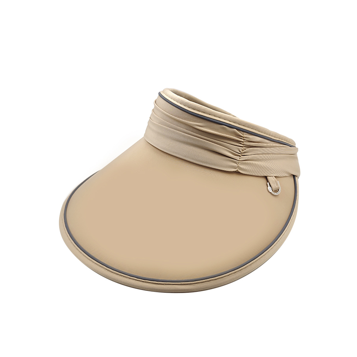 In 2025, the new pleated chanel-style versatile fabric large-brimmed open-top hat is suitable for travel. The foldable sun protection hat can make your face look smaller pic 3