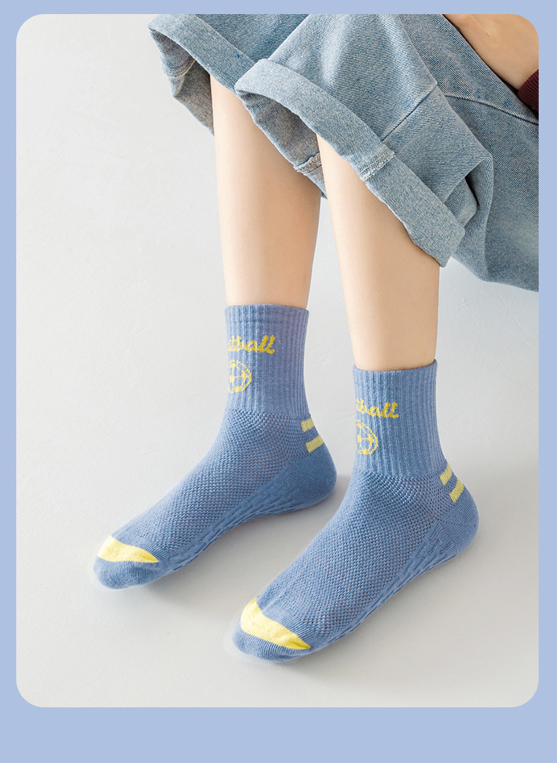 Calcetines stand one piece para niños calcetines primavera verano para niños calcetines de algodón calcetines de manga media calcetines deportivos para niños y niñas malla transpirable color sólido calcetines de moda one piece para niños pic 19