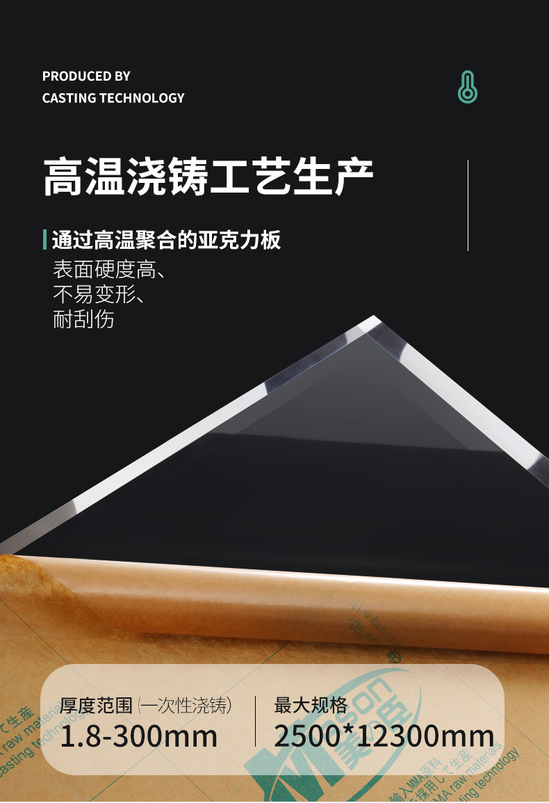 Wholesale acrylic sheet, high transparency organic glass sheet, frosted mirror surface, anti-static voltage acrylic sheet 1-300mm pic 4