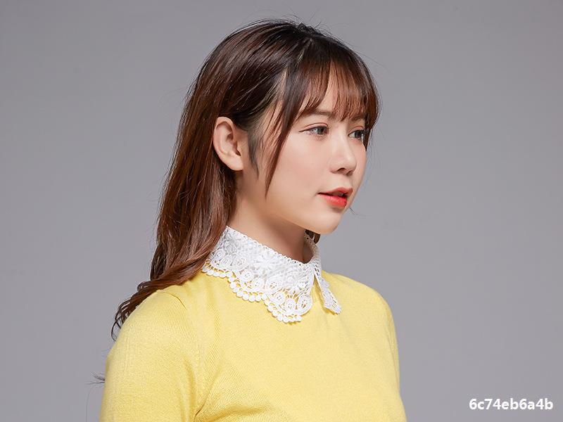 四季百搭假领子女时尚蕾丝刺绣花边装饰衬衫领子女式雪纺假衣领子详情9