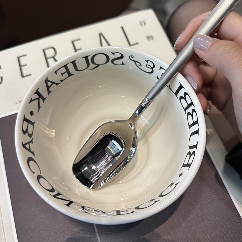 3EW1【老板娘自用轻奢款】18/10不锈钢灯笼柄勺子喝粥勺主餐勺长详情6