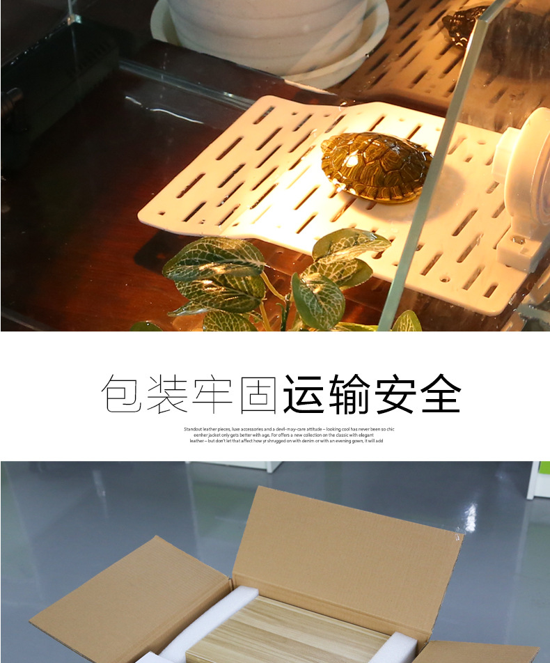 Glass aquarium turtle tank with balcony, small and medium-sized goldfish tank, water and land tank, ecological fish tank manufacturer wholesale pic 17