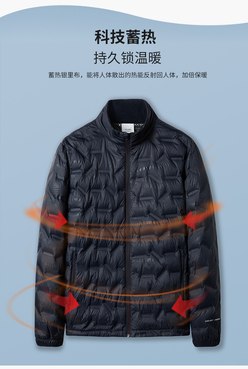 跨境批发超轻薄款羽绒服男宽松胖子男士冬季外套加肥加大码连帽详情3