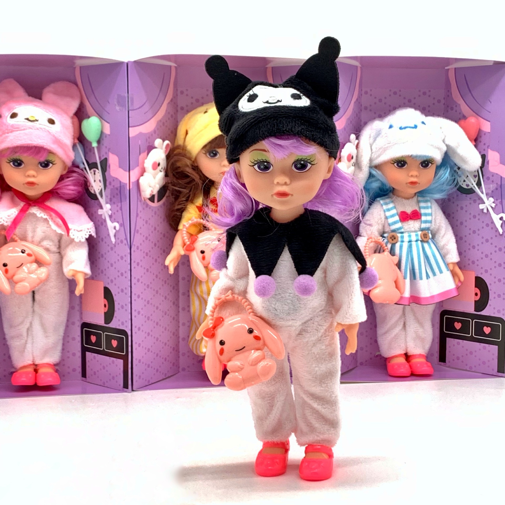 Cross-border foreign trade toys, 10-inch Kuromi Little Devil Vinyl Doll, Cinnamon Dog Music figurine from Sanrio, Japan pic 14