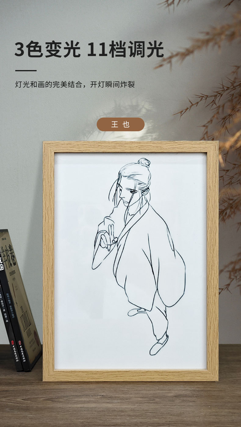 Wholesale of modern decorative paintings of the same style as those on Douyin and Kuaishou, which can be used for both display and hanging. diy creative light paintings pic 8