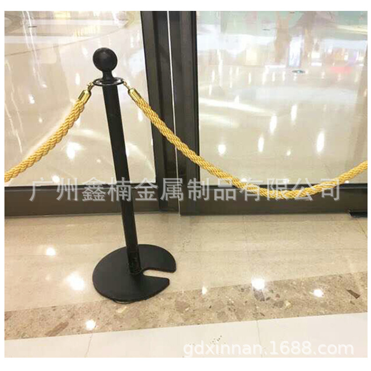 Specializing in supplying custom U-shaped base, notched, stackable all-black concierge columns and concierge railings for shopping malls and museums pic 2