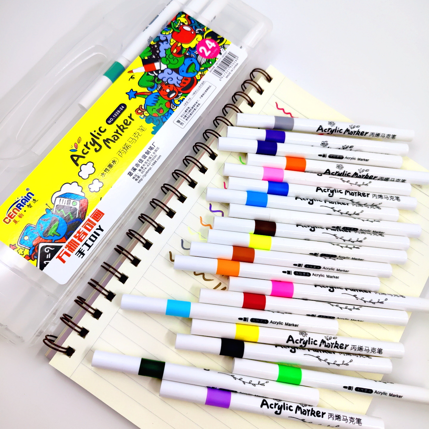 晨韵丙烯马克笔批发水性速干大容量彩色涂鸦绘画笔叠色文具记号笔详情7