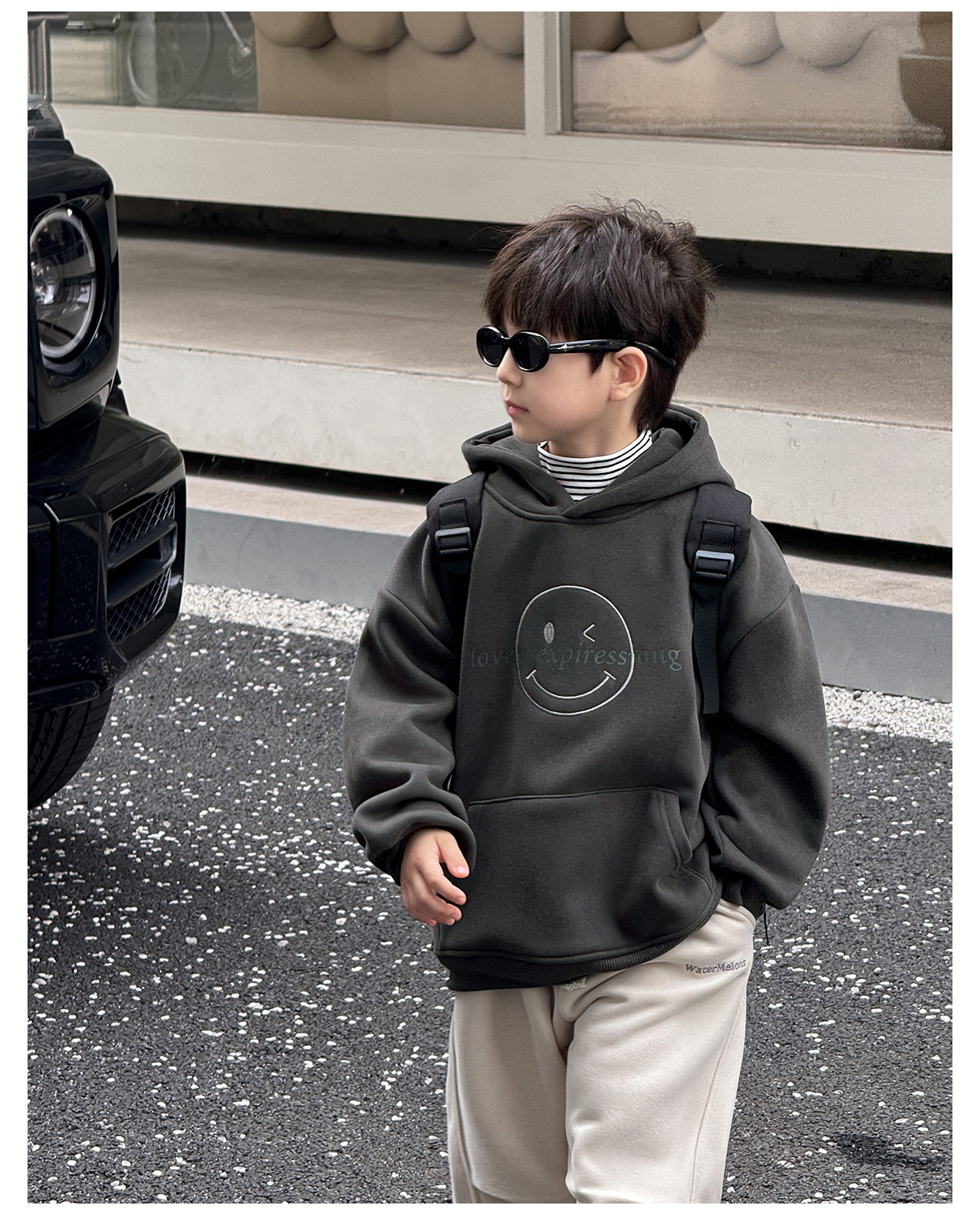 童酷2024儿童冬款湖州织里童装韩版宝宝上衣笑脸刺绣连帽男童卫衣详情20