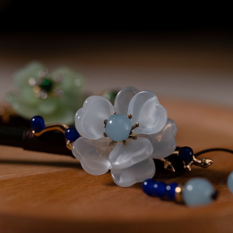 古风发簪子批发中式旗袍头饰汉服配饰步摇挽发钗盘发饰品手工木簪详情5