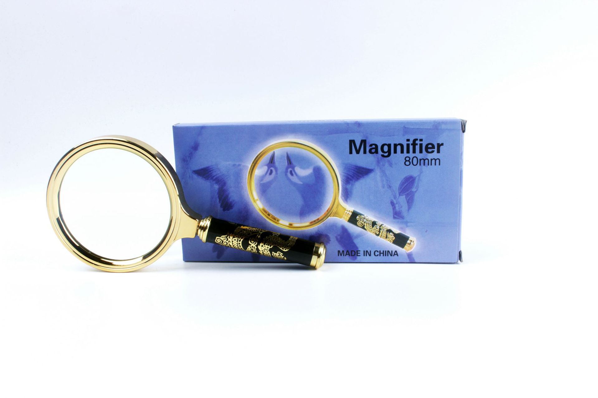 Factory direct sales of dragon handle magnifying glass, 60mm high power handheld reading portable magnifying glass, suitable for the elderly and students to read pic 8