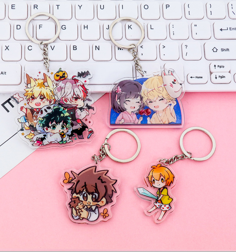 Customized acrylic keychains, standing signs, small pendants, comic exhibition merchandise, cartoon and animation photos, creative diy chains pic 8