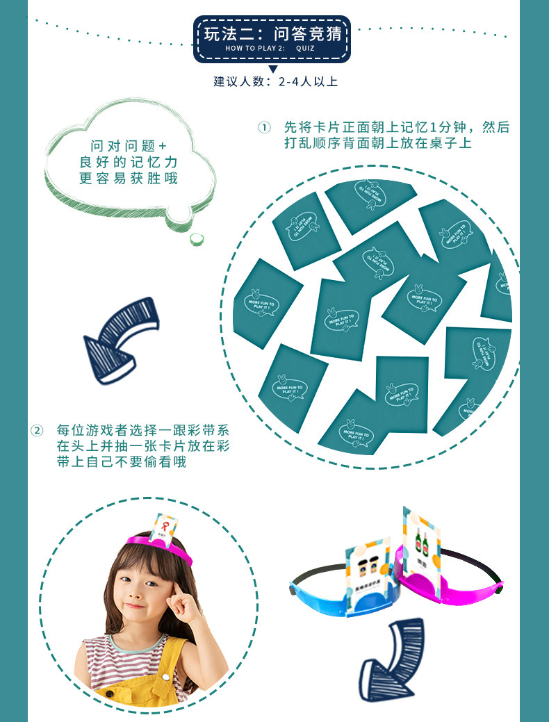 你比我猜卡牌益智儿童记忆游戏卡疯狂对对碰亲子互动卡片玩具详情7