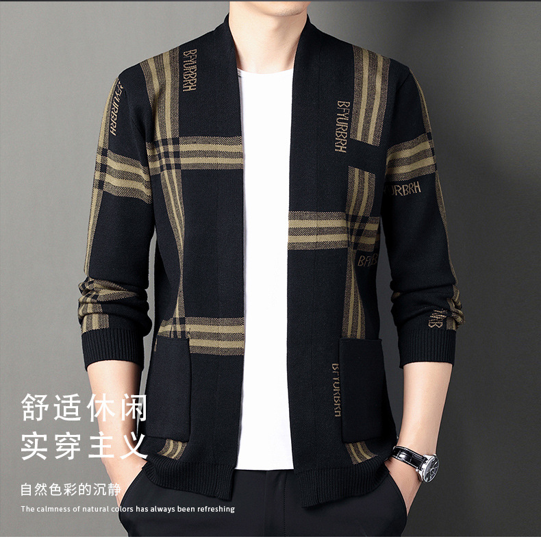 Nuevo 2022 abrigos hombre otoño coreano tendencias jersey jerseys cardigan chaquetas casual hombre tops suéter hombre pic 1