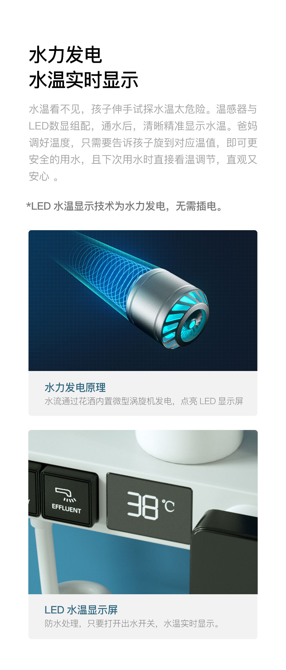 Moonlight White digital display constant-temperature shower head set, bathroom bath pressure-increasing nozzle, bathroom household copper white shower head pic 4