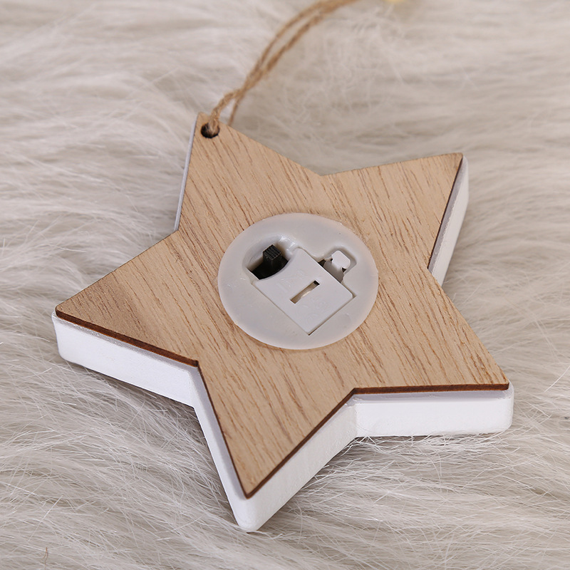 Christmas wooden handicrafts, five-pointed stars, Christmas trees, bell-shaped lighting fixtures, display window decorations, hanging ornaments, small gifts pic 11