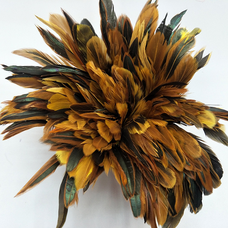Colorful Feather 5-7 Ziyong Colorful Chicken Feather DIY Mask, Cat Toy Stick toy accessory Feather toy pic 28