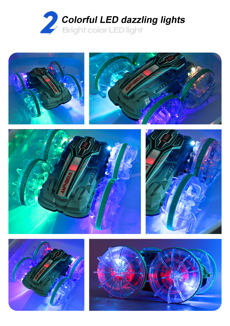 跨境热卖儿童遥控双面特技车充电款手势感应水陆两栖汽车玩具批发详情15