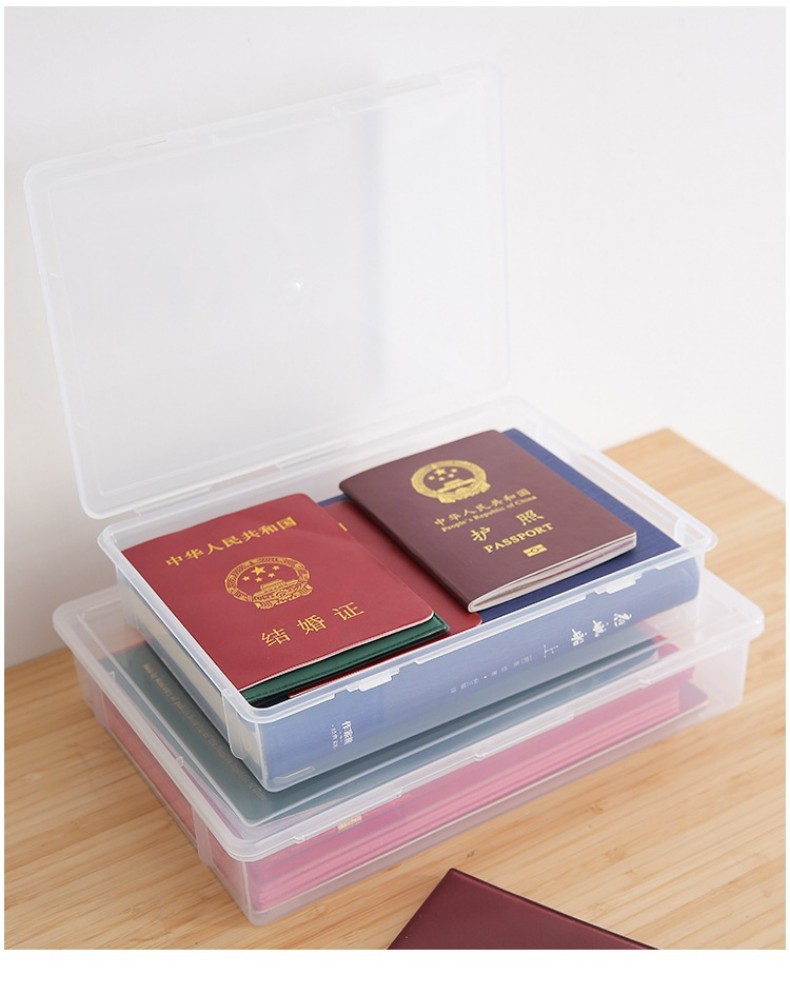桌面防尘证件收纳盒A4文件资料整理盒户口本放重要证书防潮档案袋详情14