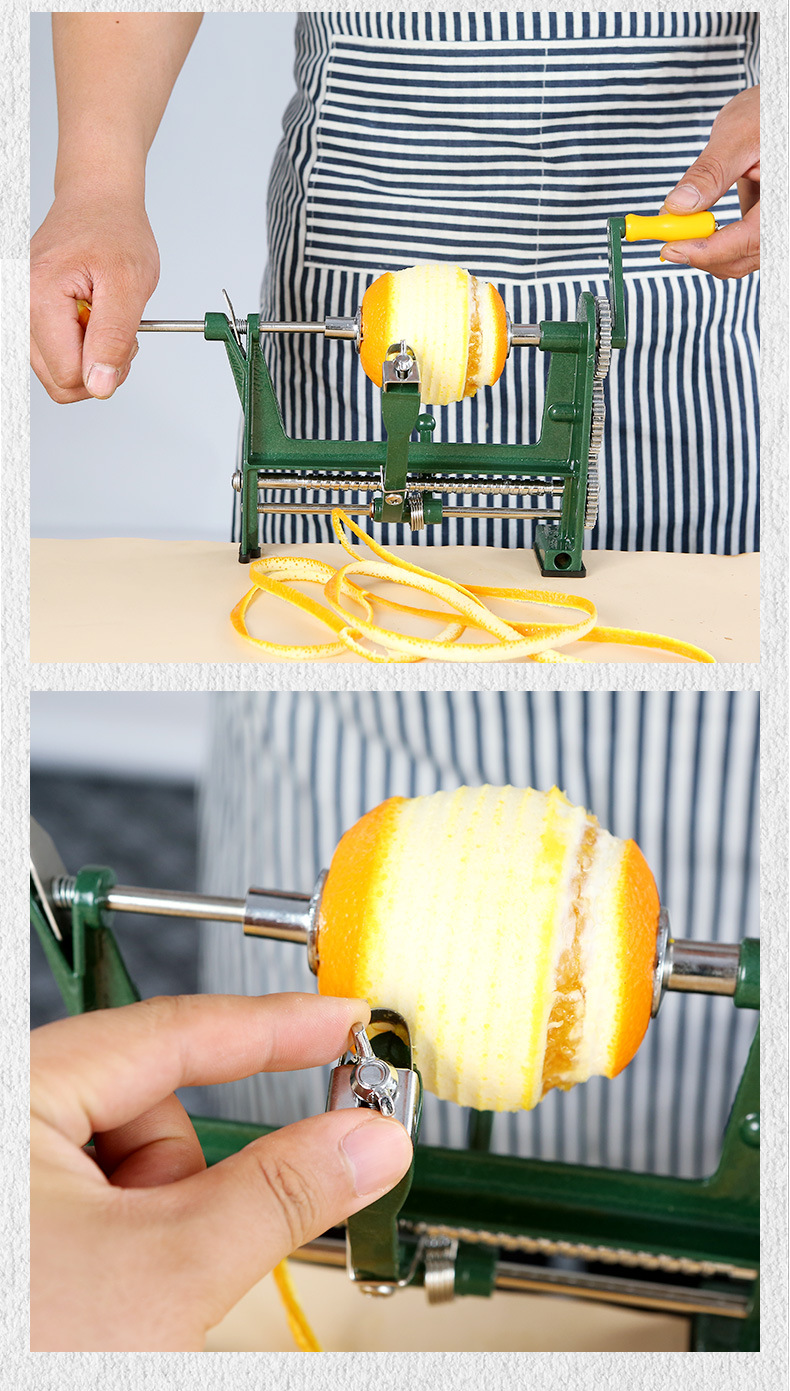 Multi-functional orange opener, hand-cranked screw-type peeling tool for large oranges, household orange peeler, fruit peeling and peeling pic 9