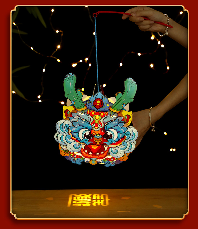 Spring Festival Chinese-style New Year dragon dance, 3D cardstock, handmade goldfish diy materials, hand-held Dragon Year toy lanterns pic 17