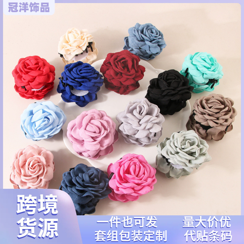 Guanyang ABS hair clip, flower clip, European and American Amazon fashion shark claw clip, not easy to break, can be used as a hair clip pic 9
