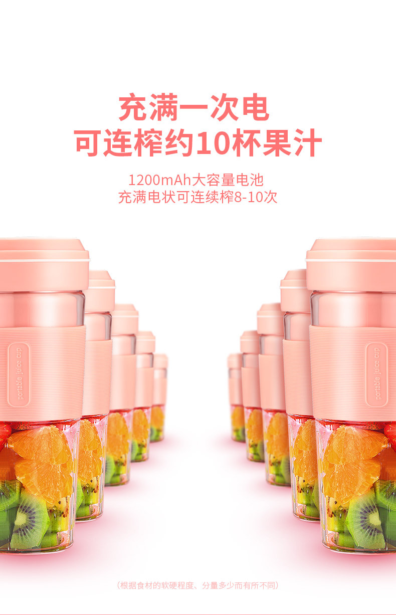 SAST Fresh Fruit Fun Portable Juicer, portable juice cup, USB charging, travel with wireless fresh juice hand-shaken cup pic 46