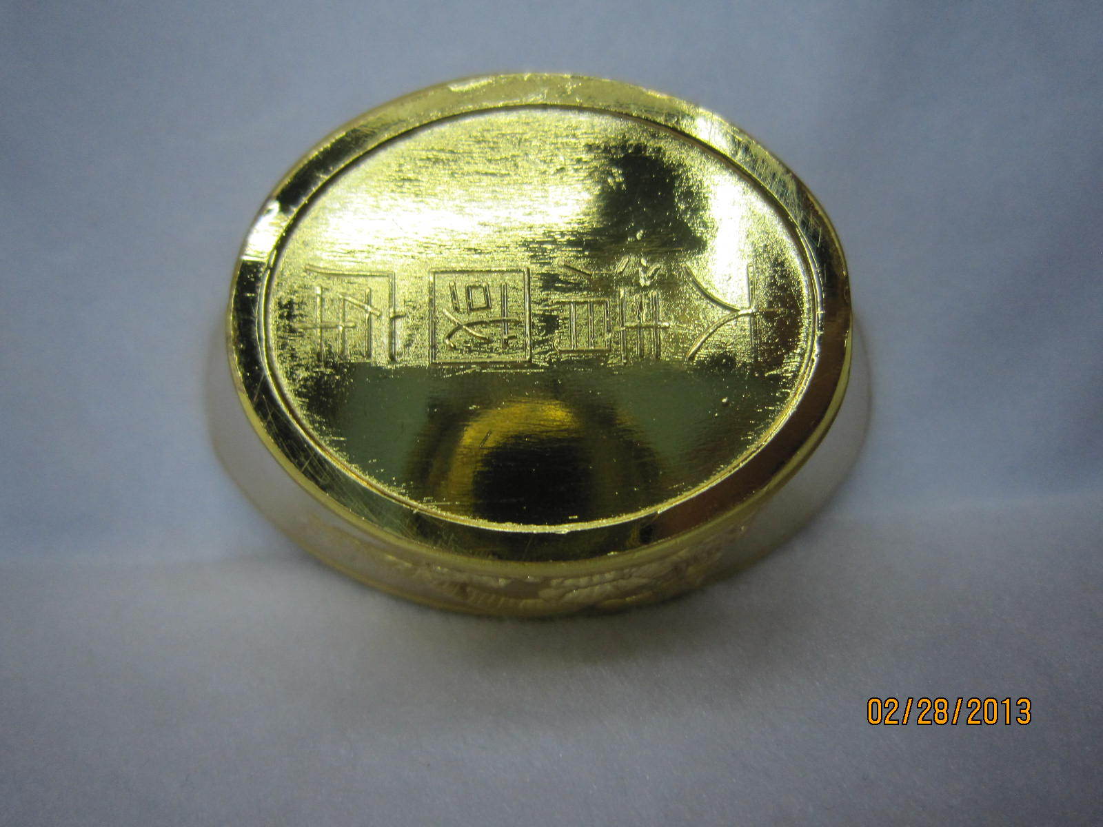 Diamond-encrusted simulated dragon and phoenix gold ingot ornaments, diamond-free ingot exquisite decoration for Buddha and wedding feng shui items pic 7