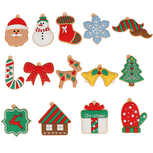 跨境专供新款姜饼人圣诞树挂饰 十二款厂家直销 圣诞场景布置挂件详情17