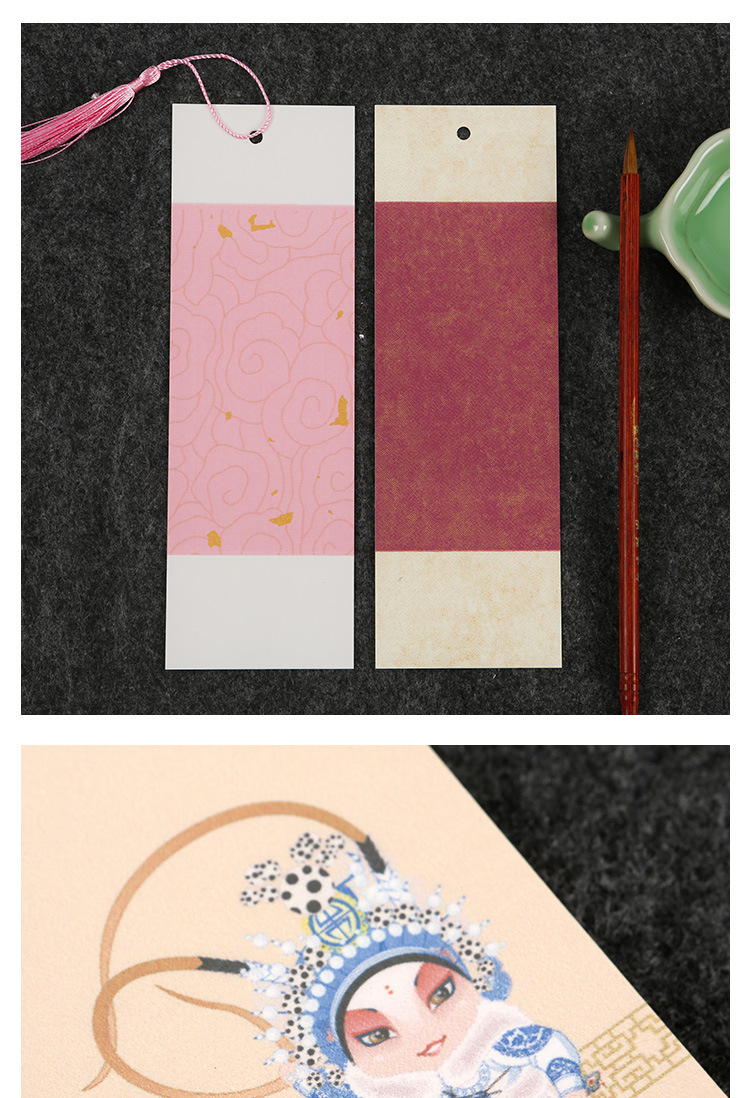 White-painted bookmarks, ancient and Chinese style, blank creative handcrafted calligraphy, handwritten student bookmarks, Xuan paper, DIY materials pic 15
