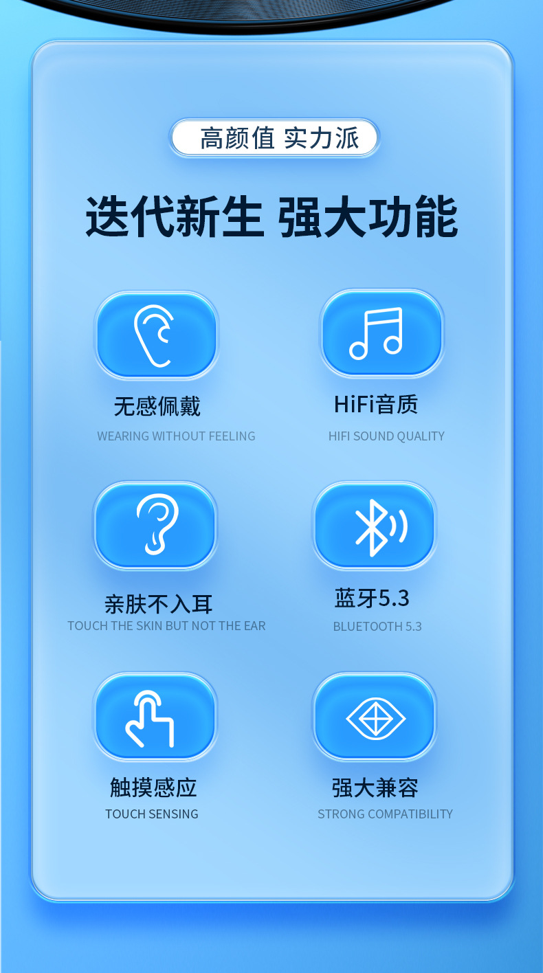 跨境私模新款Z28无线耳夹式单耳蓝牙耳机5.3超长待机续航降噪运动详情12