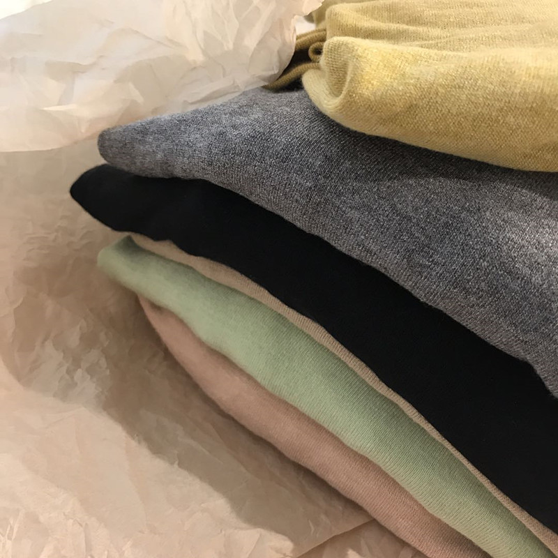 Gentle to the core ~ Soft and fluffy cashmere texture, round-neck basic long-sleeved T-shirt base layer wholesale consignment pic 16