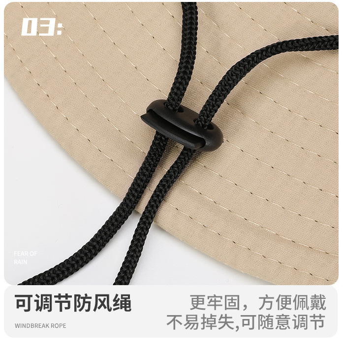 Custom-made sun hats with logos, fisherman hats for fishing, sun protection, breathability, outdoor large brims, cross-border mountaineering hats with logos pic 9