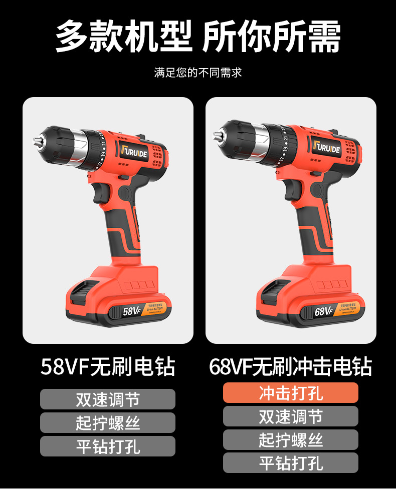 Fred Factory direct sales of lithium battery rechargeable hand drills, multi-functional electric screwdrivers, and household power tools pic 14