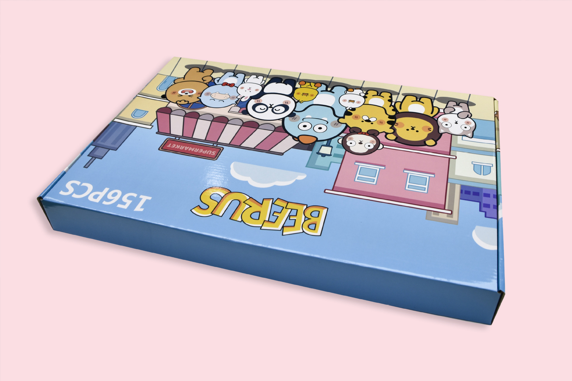 61儿童节礼物比鲁斯联名156PCS小学生水彩画笔精美礼盒套装详情8