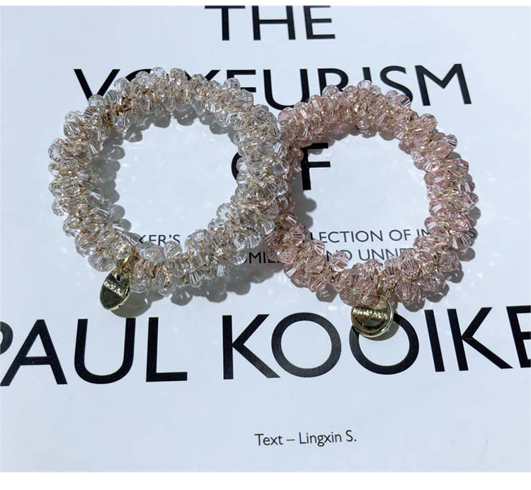 Korean headwear, pearl crystal hair band, bracelet, dual-purpose hair tie, female Internet celebrity, simple and ins fairy-style hair tie, leather band pic 6