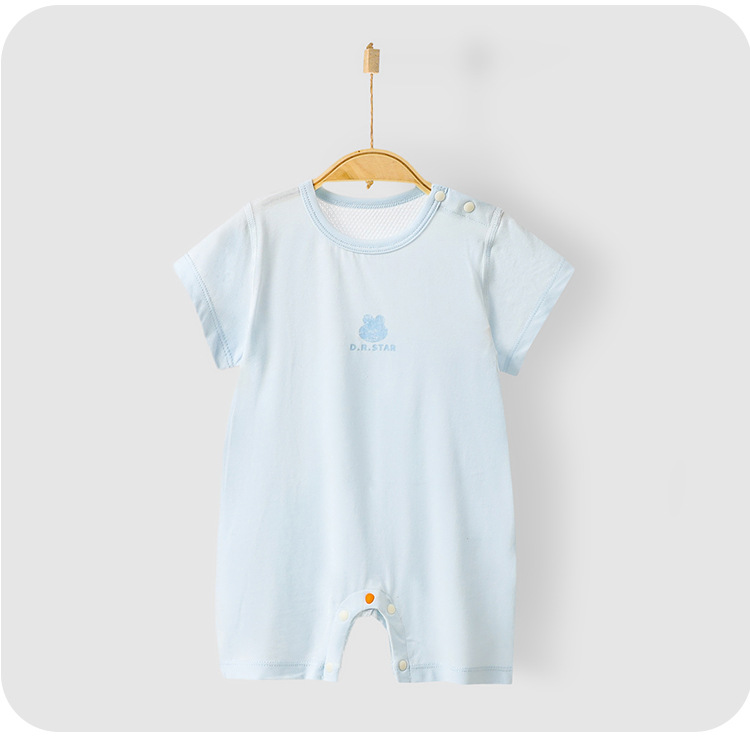 安阳童装婴儿短袖连体衣夏季新生儿莱赛尔哈衣爬服宝宝薄款衣服详情16