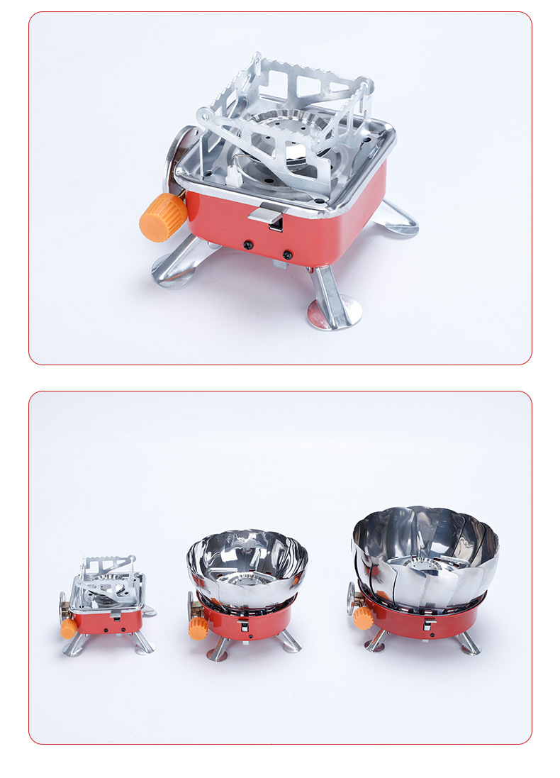 厂家直供新款便携卡式莲花炉电子打火野营防风炉头户外野餐圆炉详情9