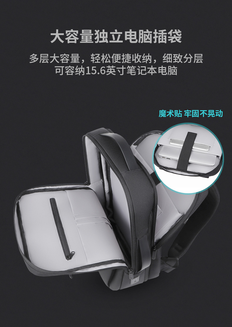 旅行男士双肩包高级感时尚女背包潮商务防水电脑包大容量尼龙书包详情8