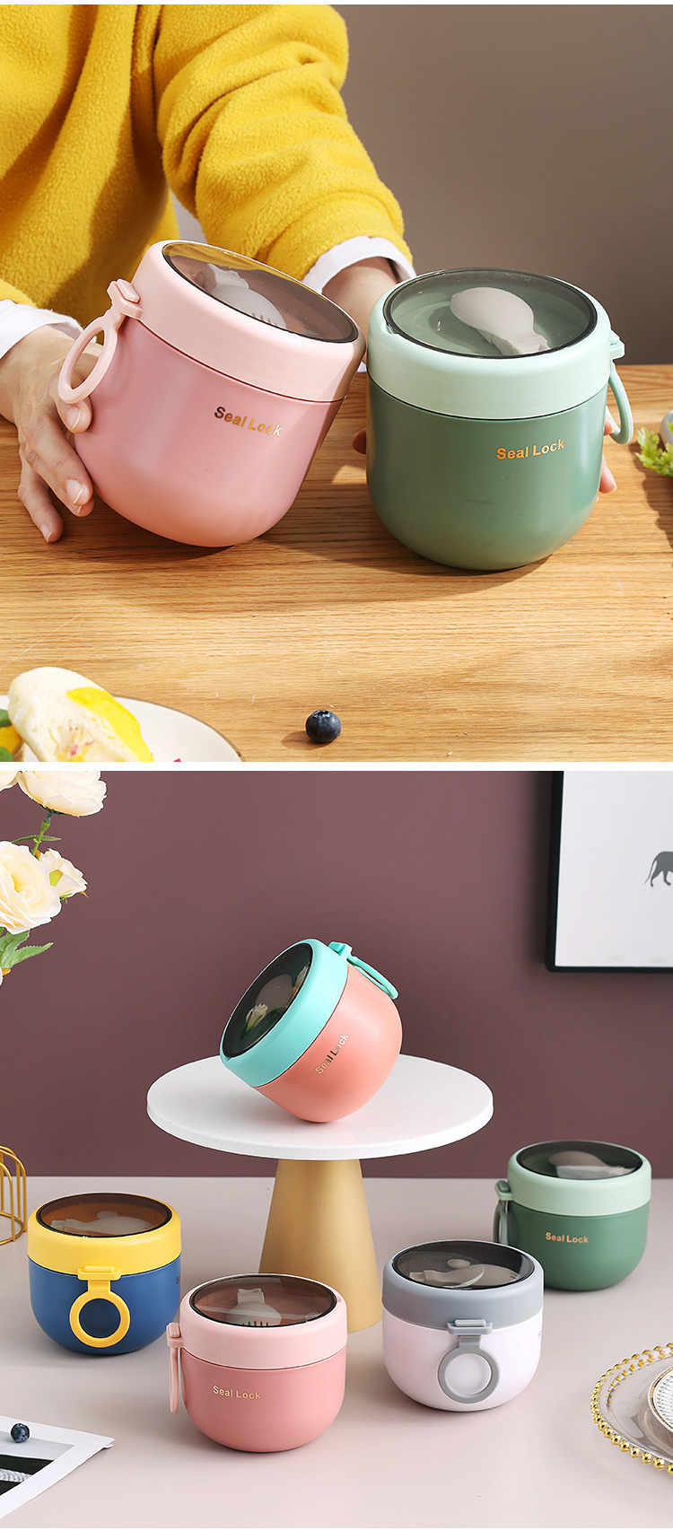 304不锈钢双层保温汤杯水杯早餐牛奶杯便携迷你汤罐上班族麦片杯详情30