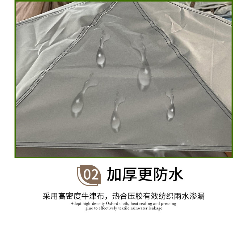 Quick-opening camping tent, waterproof hexagonal fully automatic tent, outdoor camping single-layer tent, Oxford cloth beach tent pic 5