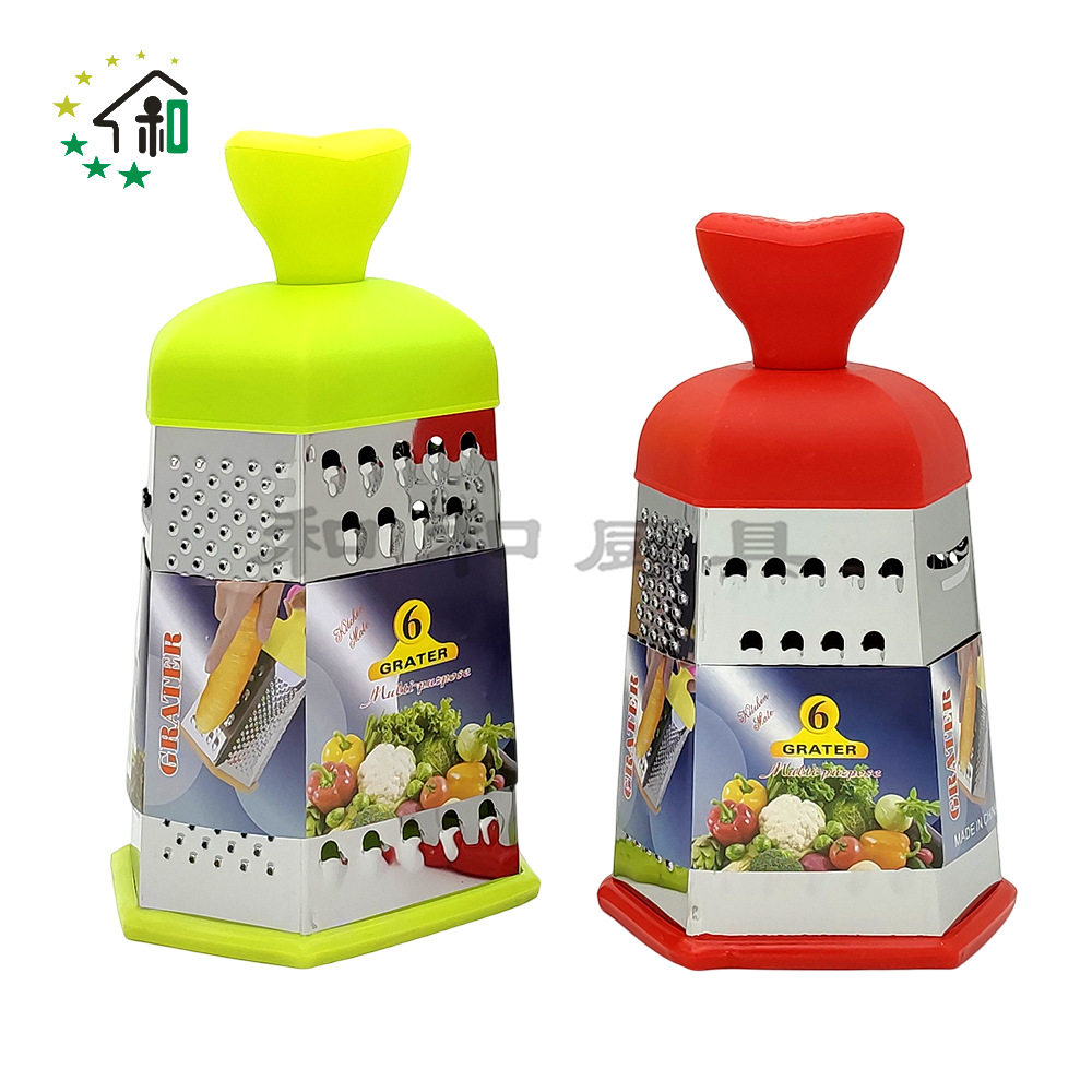 Stainless steel vegetable and fruit grater, ginger grater, cucumber grater, potato grater, cheese grater, slicer, six-sided melon grater pic 25