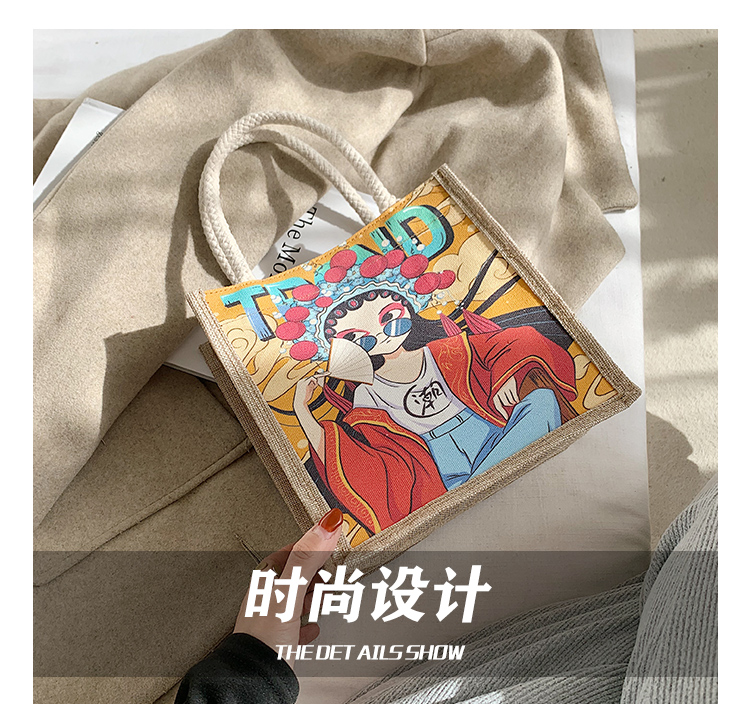 国潮少女帆布包女ins风单肩包风2020新款潮民族风复古麻布手提袋详情10