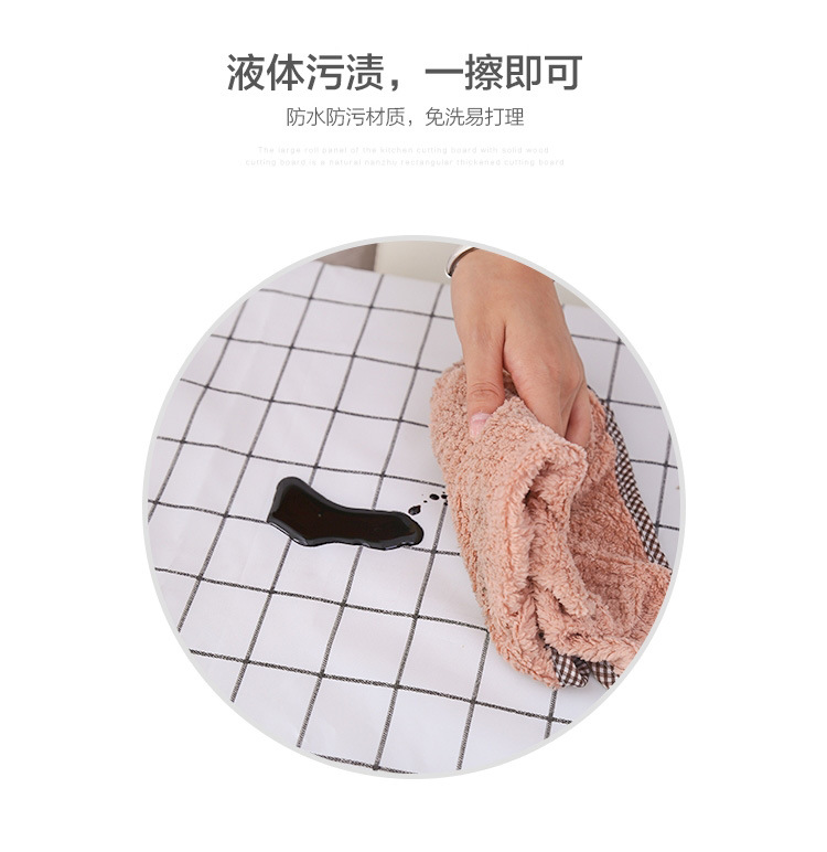 Wholesale of home fresh and clean checkered waterproof tablecloths, oil-proof and heat-resistant PVC tablecloths for living room dining tables pic 12