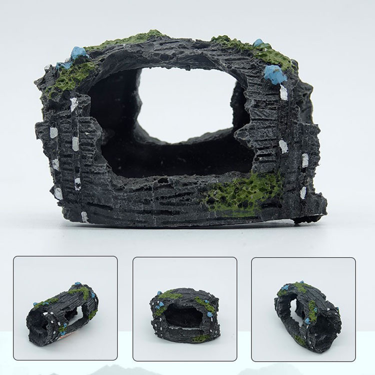 Fish tank landscape decoration, submarine shelter bucket, aquarium decoration, resin ornaments, breeding cave, fish and shrimp shelter house pic 22