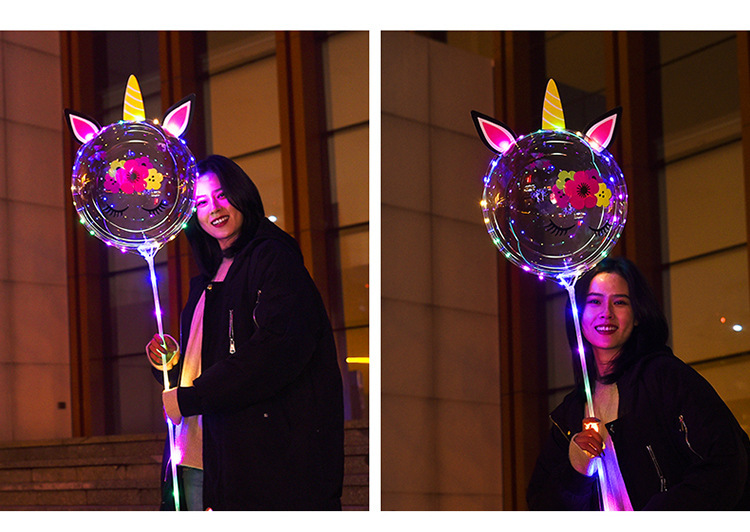 卡通贴纸火爆款网红波波球地推发光气球带灯透明儿童夜光摆摊街卖详情13