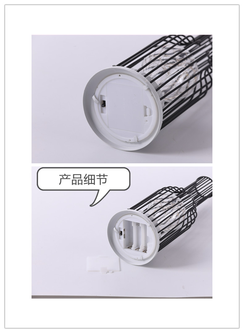 Cross-border new lantern night light, girlish led iron night light, wine glass and wine bottle gift decorative light pic 13