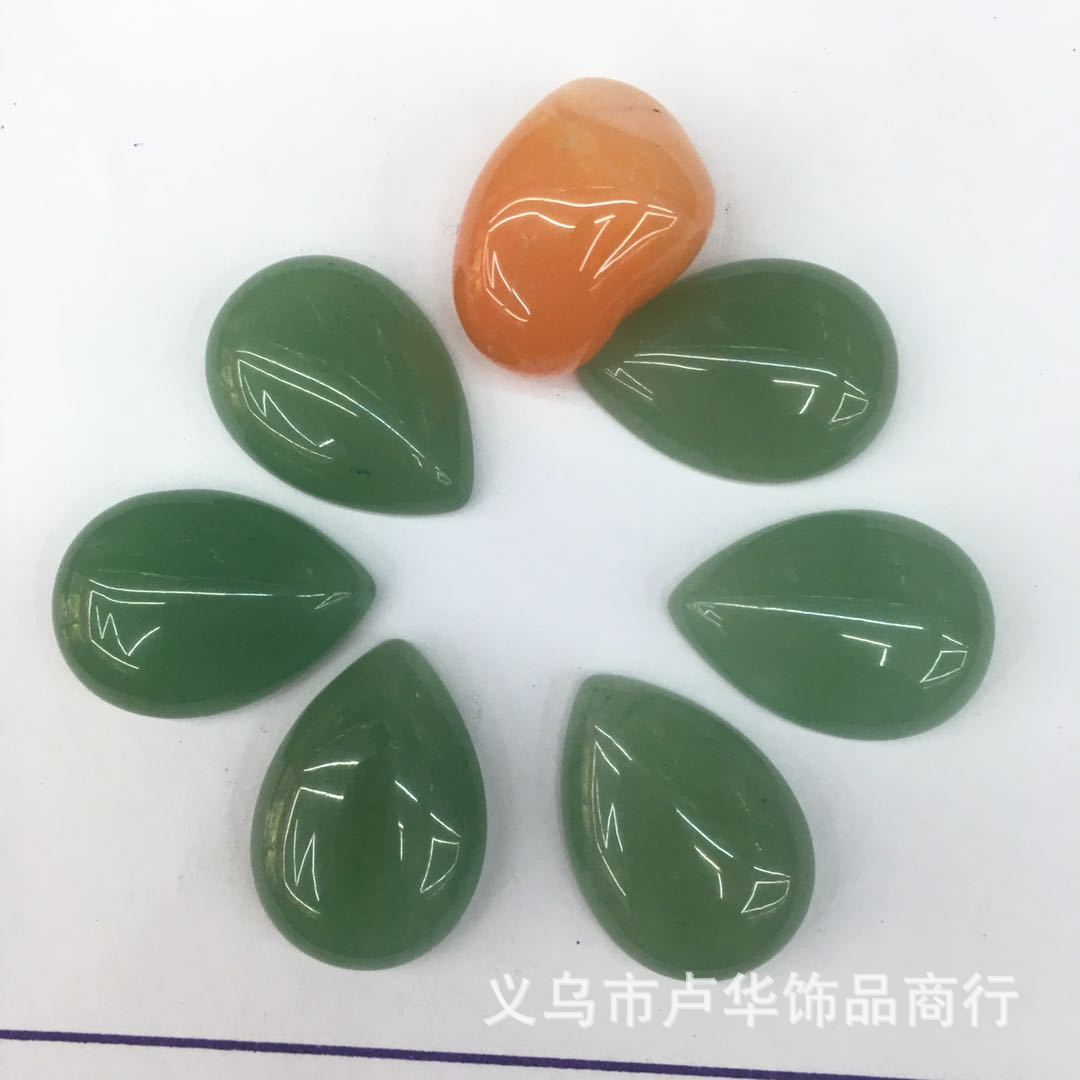 Cross-border direct sales of new Dongling jade water drop ring face, European and American fashionable agate rough stone semi-precious stone wholesale accessories, natural stone jewelry, natural stone ring face, natural stone jewelry pic 4