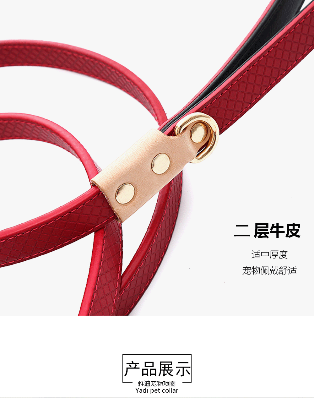 Wholesale in stock with stable supply of two-layer leather dog collars, three-color pet dog neck covers, tactical collars and pet supplies pic 13