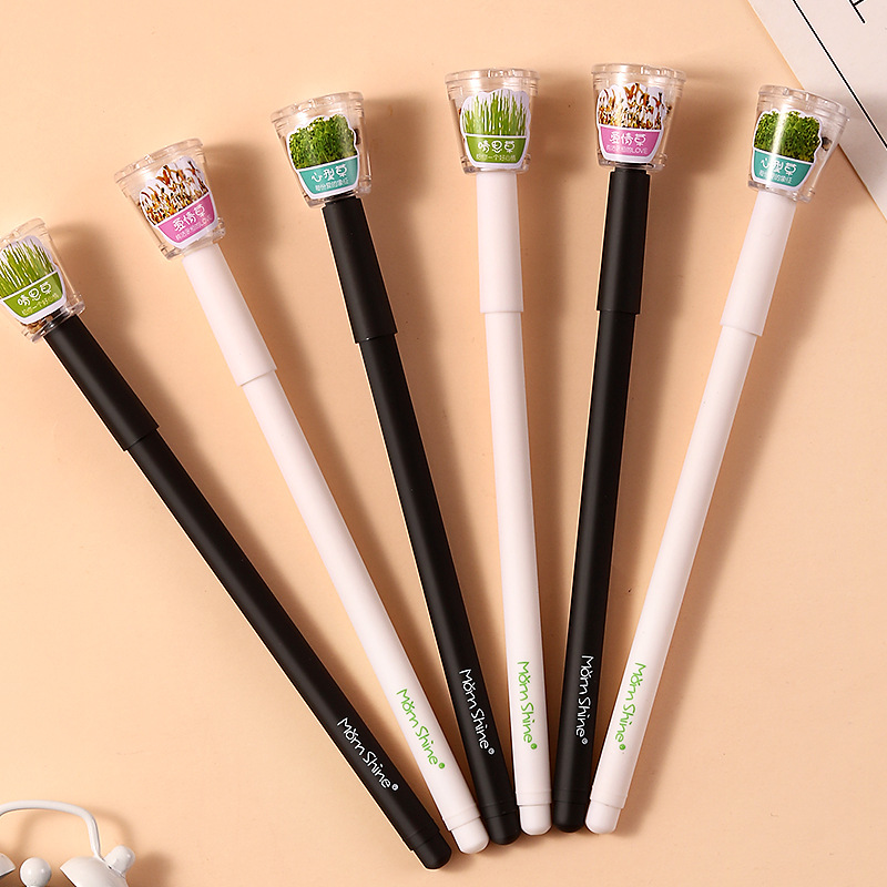 晨兮种草笔全针管中性笔创意长草笔学生DIY文具花园小盆栽种子笔详情10