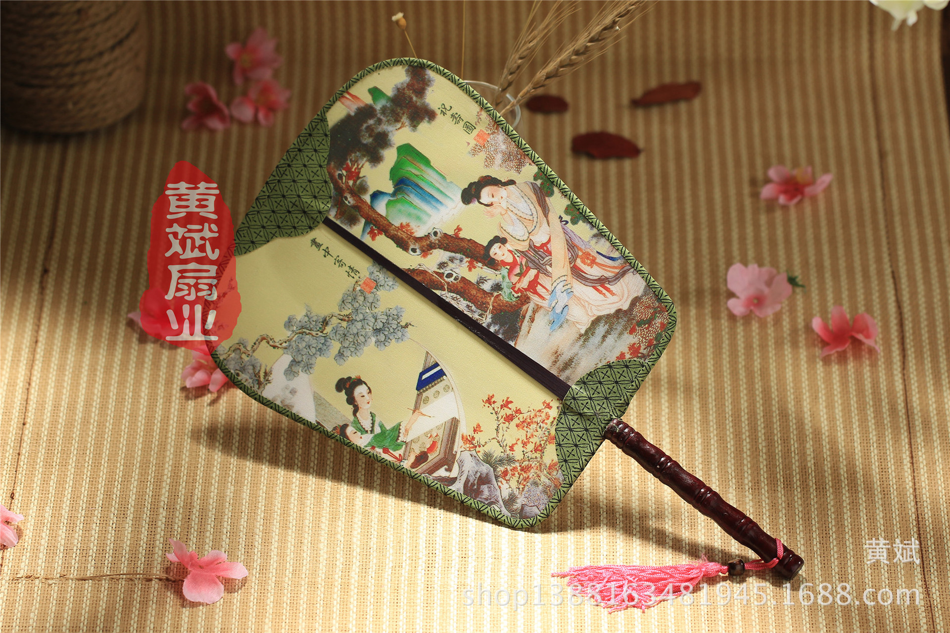 古典宫扇*古典舞蹈扇子*高级双面真丝宫扇*红楼梦*团扇*工艺扇详情14